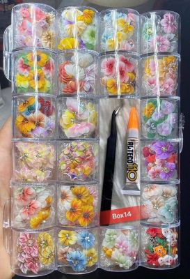 3D acrylic flowers box 14